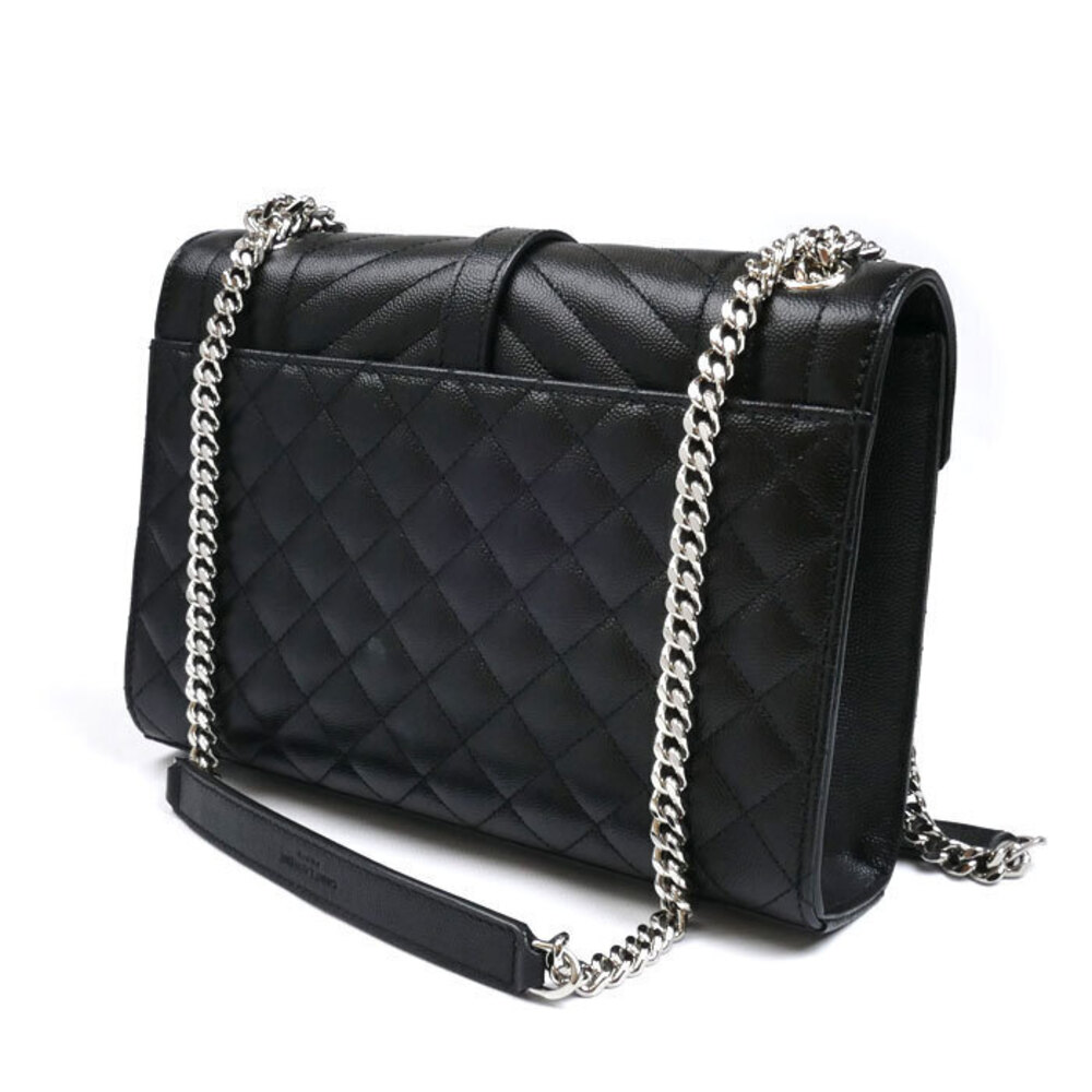 Saint Laurent Envelope Shoulder Chain Black Bag